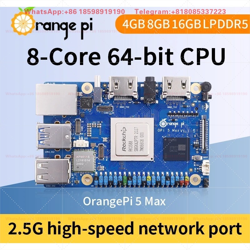 Orange Pi 5 Max คอมพิวเตอร์บอร - Orange Pi 5 Plus 16Gb บทวิจารณ์และราคา